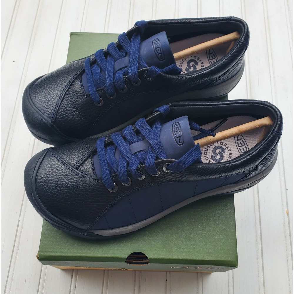 Keen Presidio Womens Leather Walking Shoes Navy Blue Size 7 Gorpcore Outdoors